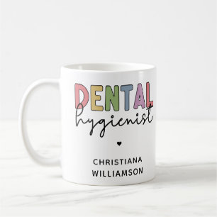Mug Nom personnalisé Dental Hygienist RDH Cadeaux