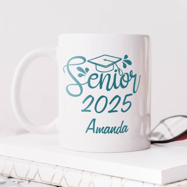 Mug Nom personnalisé Diplômé (Personalized Senior 2025 Mug)