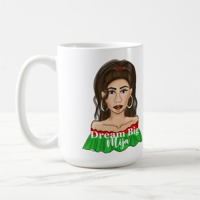 Mug Nom personnalisé Dream Big Mija (Gauche)