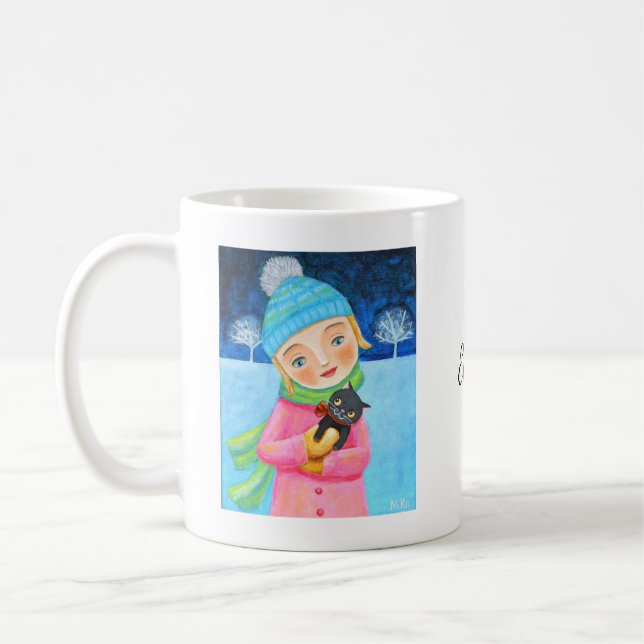 Mug Nom personnalisé du cadeau d'Amoureux des chats de (Gauche)