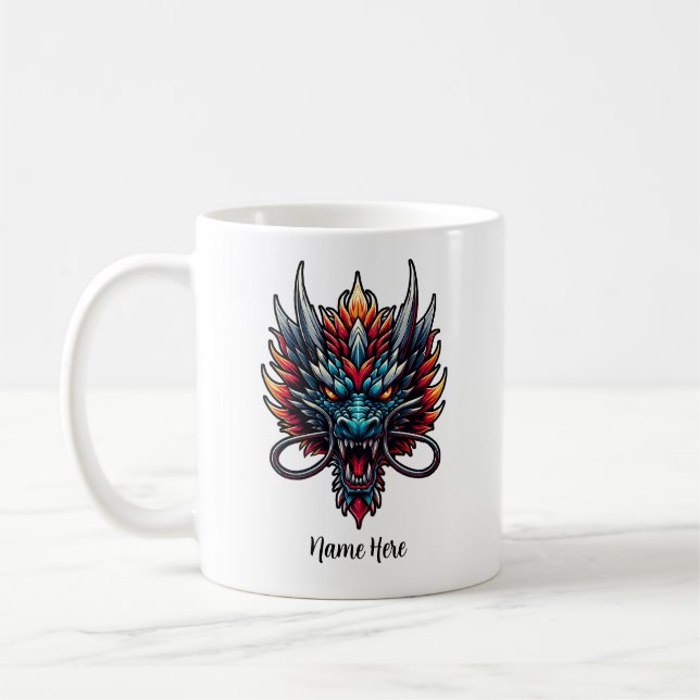 Mug Nom personnalisé du dragon chinois (Gauche)