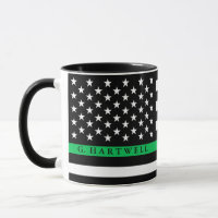 Nom personnalisé du drapeau américain style Ligne