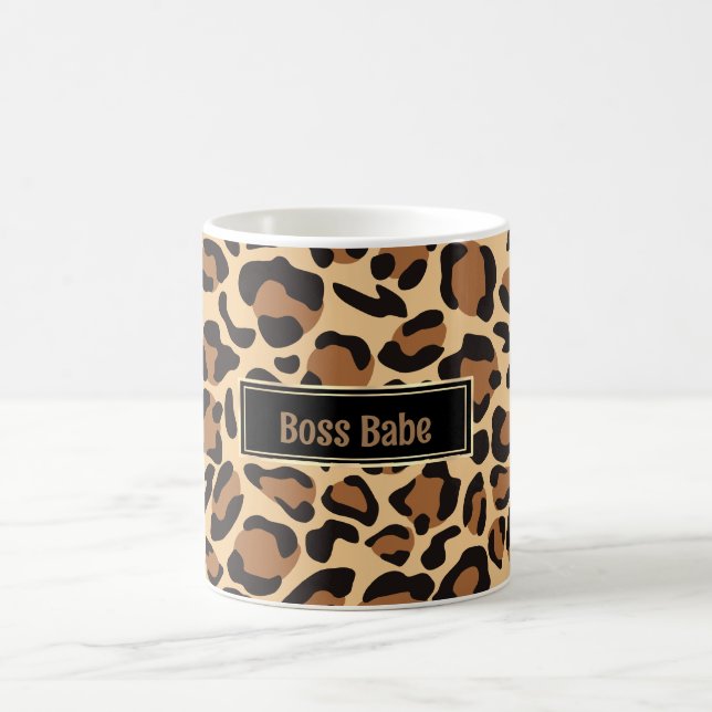Mug Nom personnalisé du Motif Leopard Seamless (Centre)