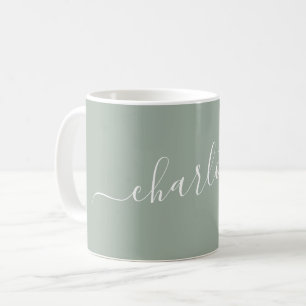 Mug Nom personnalisé élégant et poussiéreux de style m
