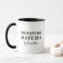 Nom personnalisé Élégante Matcha Tea Quote Typogra