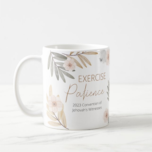 Mug Nom Personnalisé Exercice JW 2023 Patience (Gauche)