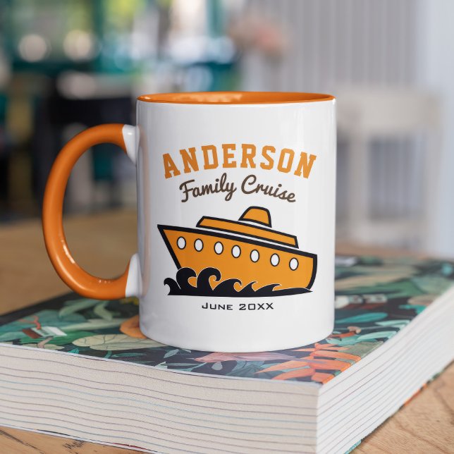 Mug Nom personnalisé Famille Croisière Vacances (Créateur téléchargé)