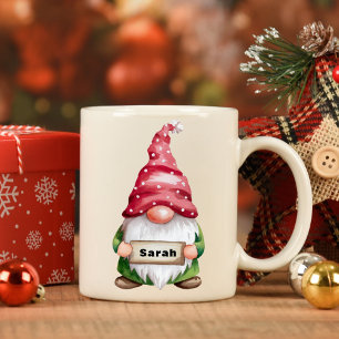 Mug Nom personnalisé Gnome de Noël personnalisé