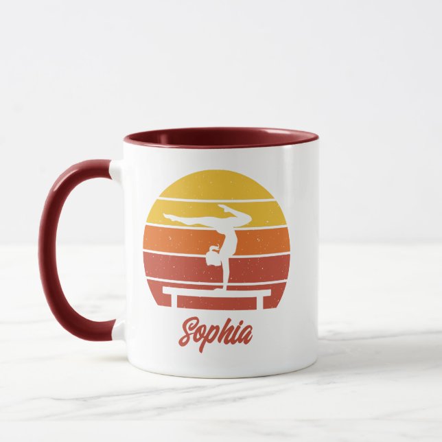 Mug Nom personnalisé Gymnastique / Gymnaste (Gauche)