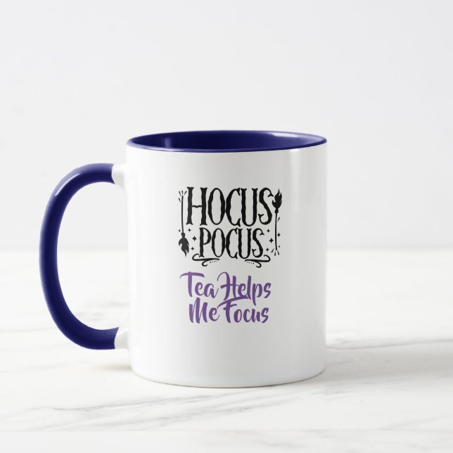 Mug Nom personnalisé 'Hocus Pocus Tea m'aide à me conc (Gauche)
