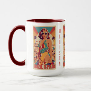 Mug Nom personnalisé Ibiza, Espagne Poster de voyage