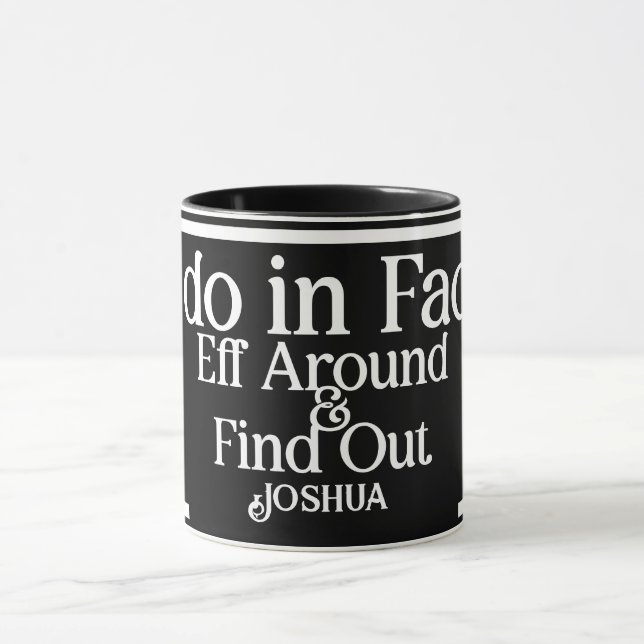 Mug Nom personnalisé Je fais en fait café FAFO (Centre)