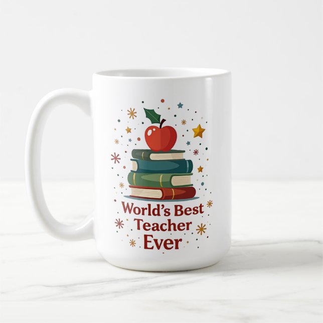 Mug Nom personnalisé - Meilleur Enseignant au monde (Gauche)