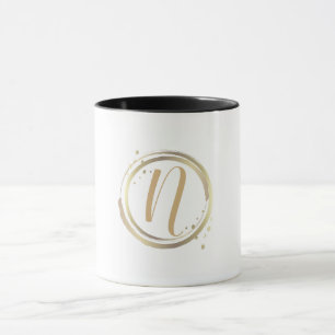 Mug Nom personnalisé minimal moderne fascinant blanc