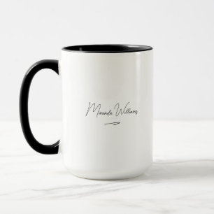 Mug Nom personnalisé minimaliste Élégant manuscrit