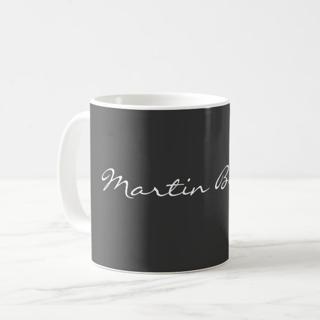Mug Nom personnalisé minimaliste moderne (Devant gauche)