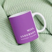 Nom personnalisé moderne Purple Enseignant de l'éc