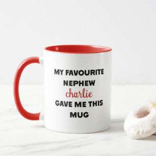 Mug Nom personnalisé Mon neveu préféré m'a donné ceci