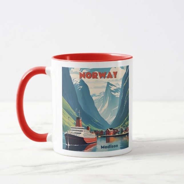 Mug Nom personnalisé Norvège (Gauche)