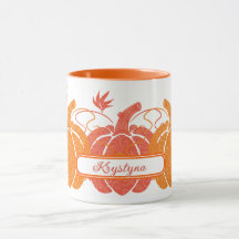 Nom personnalisé Orange Citrouilles d'automne cade