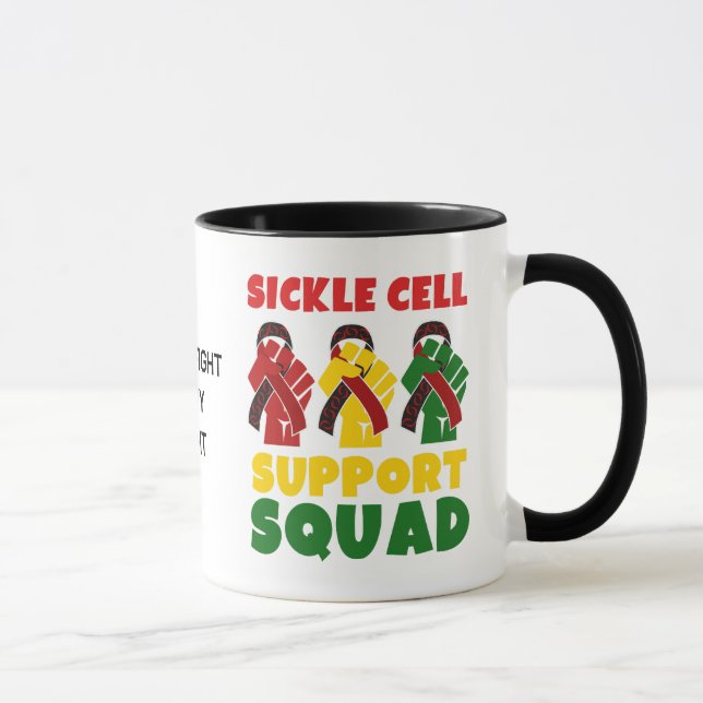 Mug Nom personnalisé SICKLE CELL SUPPORT SQUAD (Droite)