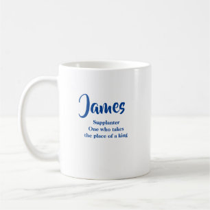 Mug Nom personnalisé Signifiant James Blue