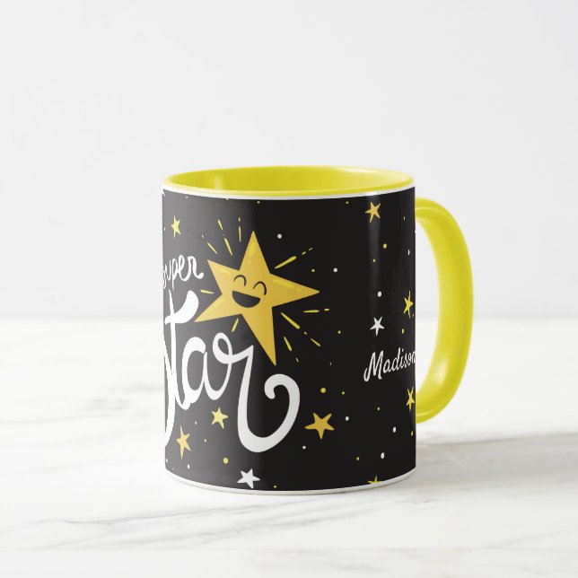 Mug Nom personnalisé Superstar (Devant droit)