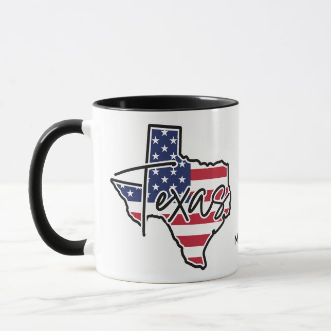 Mug Nom personnalisé Texas (Gauche)