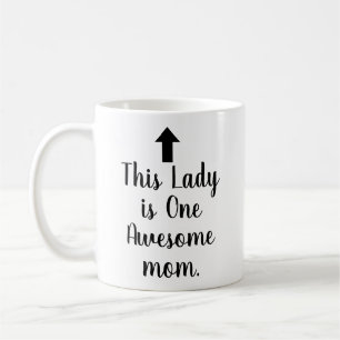 MUG NOM PERSONNALISÉ & TEXTE DRÔLE SIMPLE ÉLÉGANT MAMA