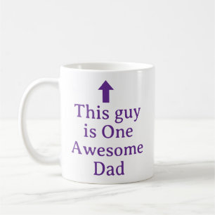 MUG NOM PERSONNALISÉ & TEXTE DRÔLE SIMPLE ÉLÉGANT PAPA