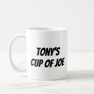 Mug Nom personnalisé "Tony's Cup of Joe"