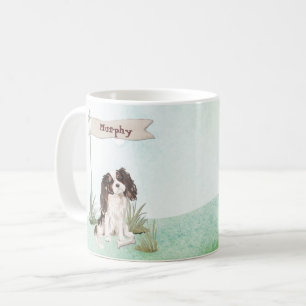 Mug Nom personnalisé Tri Color King Charles Spaniel