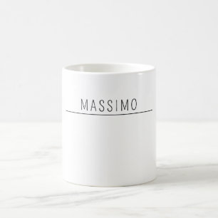 Mug Nom personnel classique noir et blanc exclusif