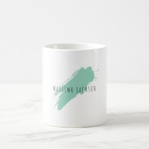 Mug Nom propre Décoratif Chic Simple Bleu Blanc