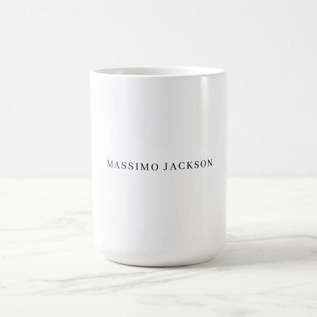 Mug Nom propre Décoratif Chic Simple Uni Noir Blanc (Centre)