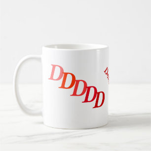 Mug - Nom rouge et initiale