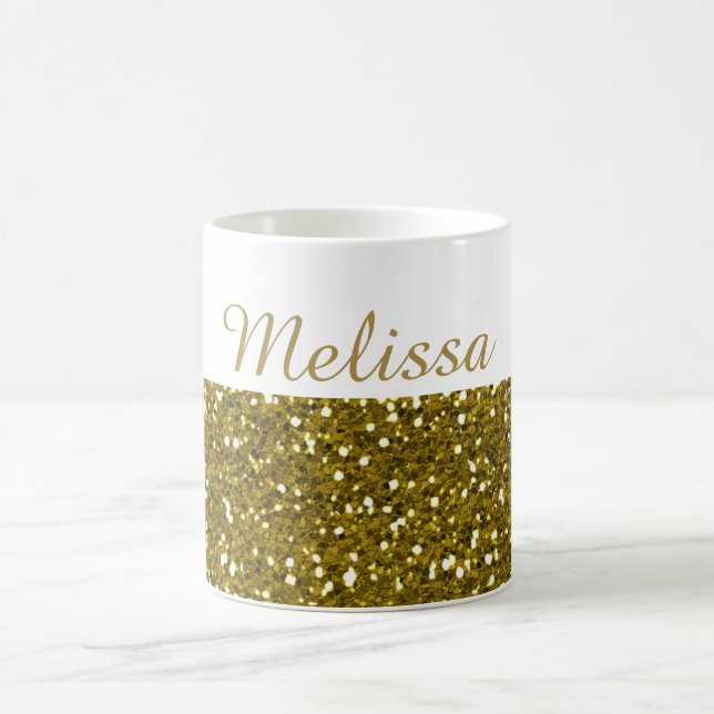 Mug Nom scintillant de coutume de parties (Centre)