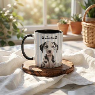 Mug Nom simple moderne et photo de l'animal de compagn
