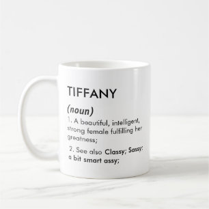 Mug Nom Tiffany, Nom modifiable, Nom personnalisé