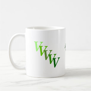 Mug - Nom vert et initiales