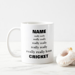 Mug Nom vraiment aime vraiment le sujet Cricket