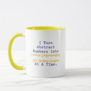 Mug Nombres Abstraits Compréhension Concrète Mathémati