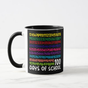 Mug Nombres de maths 100e jour d'école Enseignant Enfa