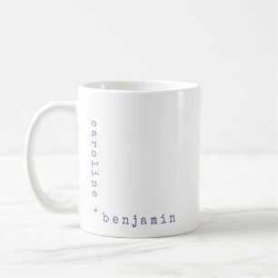 Mug Noms de coin de dactylographie de type minimaliste