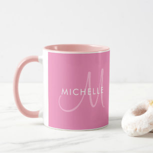 Mug Noms de Modèle personnalisables Monogramme initial