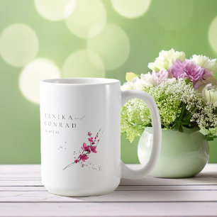 Mug Noms des aquarelles du Mariage fleur sauvage Fuchs
