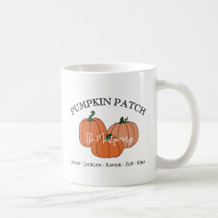 Mug Noms des employés de la famille Pumpkin Patch ou d