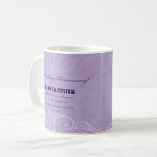Mug Noms personnalisés, 50e anniversaire de mariage po