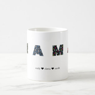 Mug Noms personnalisés de patte de chat de maman chien