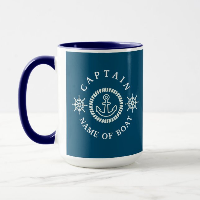 Mug Noms personnalisés des capitaines et des bateaux d (Gauche)